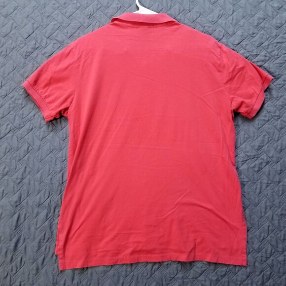 Polo By Ralph Lauren Shirt Mens L Red Custom Fit Short Sleeve Collared - Picture 8 of 9